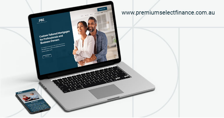 Image of a phone and a laptop showing the Premium Select Finance Website