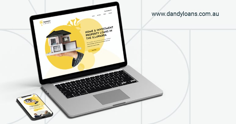 Image of a phone and a laptop showing the Dandy Loans Website