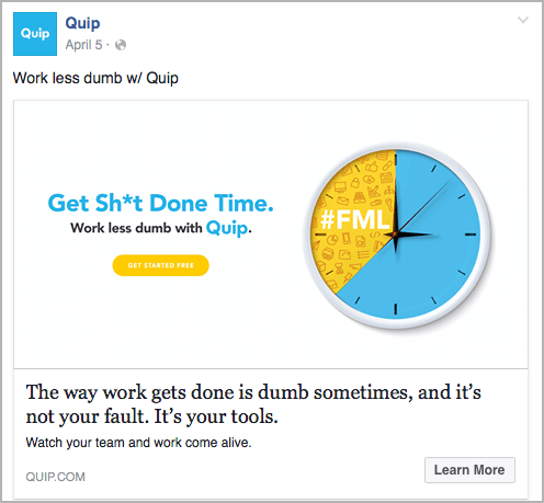 B2B Quip best facebook ads