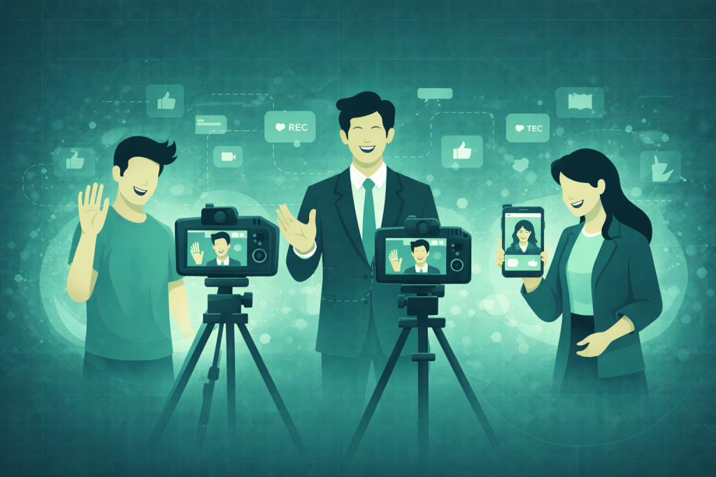 Why real person on camera works